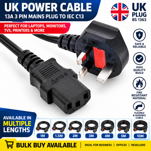 Power cord plug iec - to,