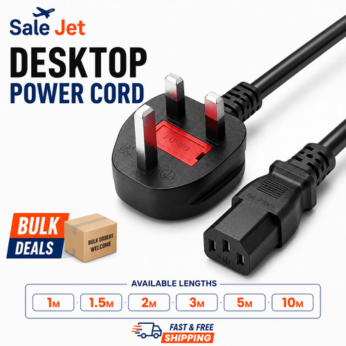 Power cord plug iec - uk,
